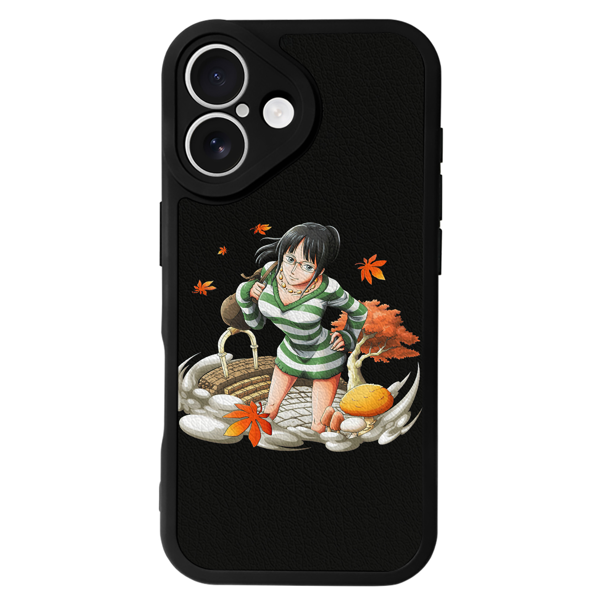 （画像用） ワンピース ニコ・ロビン ONE PIECE Nico Robin 【iPhone 16シリーズ対応】シリコンスマホケース（レザー調） 材質：シリコン